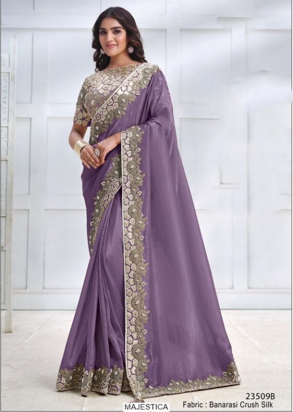 Un-Stitched Partywear Sarees Are Available In The Latest Styles! Buy Now!