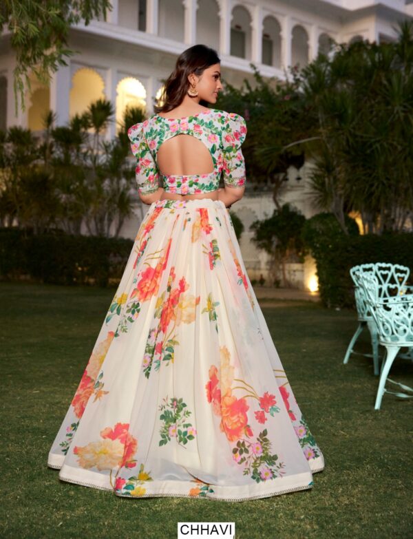 Celebrate The Wedding Season In Style With This Floral Printed Georgette Lehenga Choli