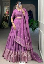 Un-Stitched Blouse With Readymade Lehenga Sets In Two Fine Colours!