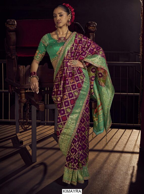 Presenting New Collection Pure Viscous Dola Hand Worked Blouse And Sarees