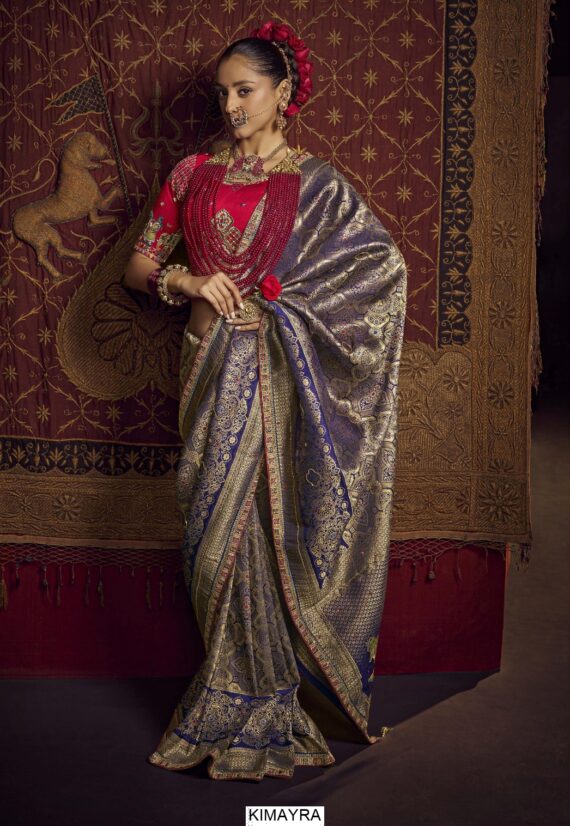 Presenting New Collection Pure Viscous Dola Hand Worked Blouse And Sarees