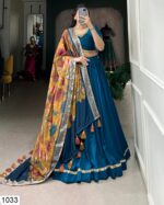 Shop Beautiful Chinon Silk Wedding Ghagra Choli Available In Two Colours!