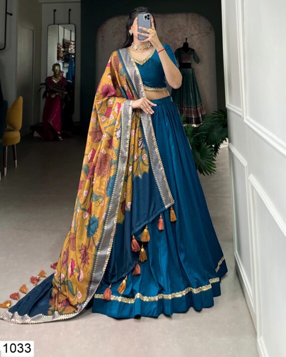 Shop Beautiful Chinon Silk Wedding Ghagra Choli Available In Two Colours!