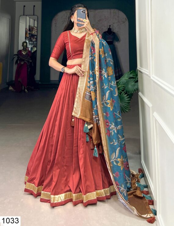 Shop Beautiful Chinon Silk Wedding Ghagra Choli Available In Two Colours!