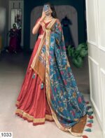 Shop Beautiful Chinon Silk Wedding Ghagra Choli Available In Two Colours!