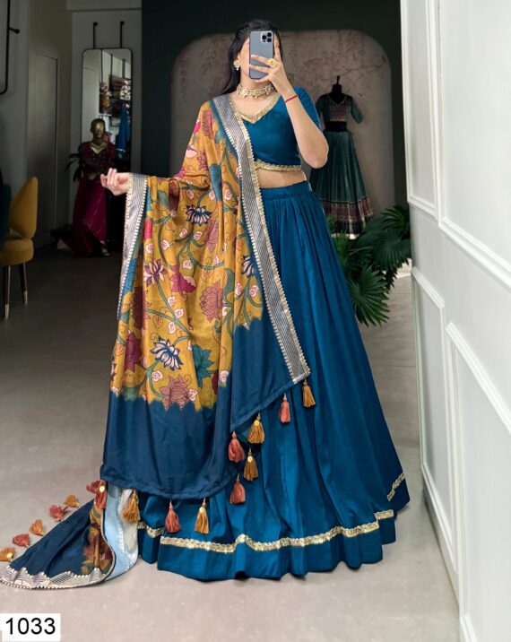 Shop Beautiful Chinon Silk Wedding Ghagra Choli Available In Two Colours!