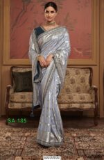 Drape Yourself In Elegance With This Soft And Silky Dola Silk Un-Stitched Saree With Blouse