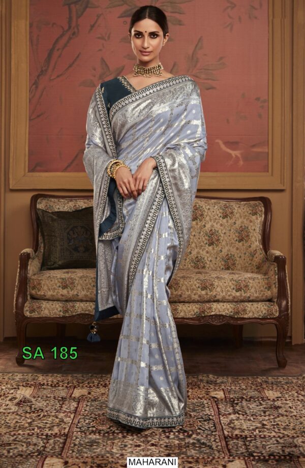 Drape Yourself In Elegance With This Soft And Silky Dola Silk Un-Stitched Saree With Blouse