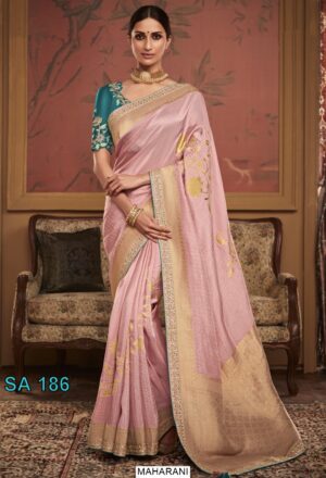Drape Yourself In Elegance With This Soft And Silky Dola Silk Un-Stitched Saree With Blouse