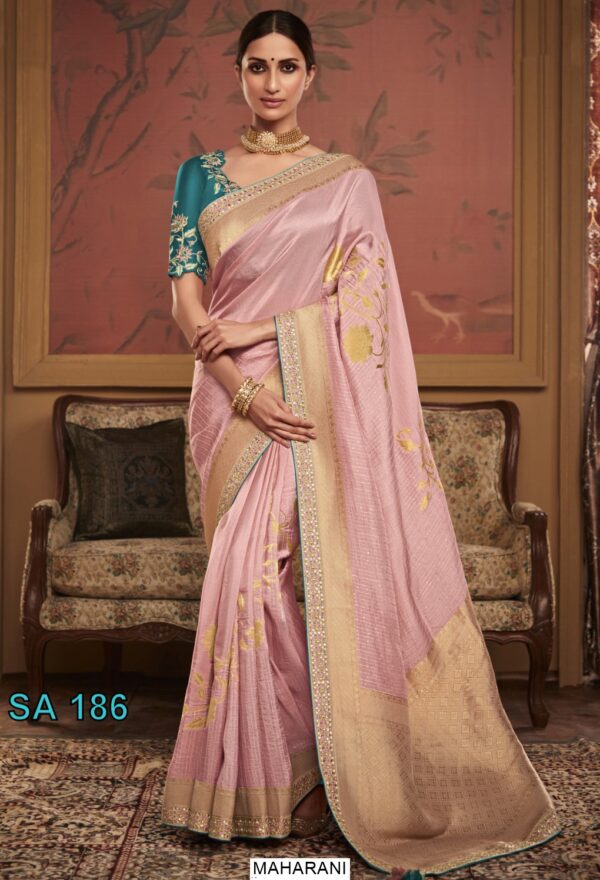Drape Yourself In Elegance With This Soft And Silky Dola Silk Un-Stitched Saree With Blouse