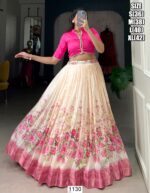 Gorgeous Floral Designer Lehenga With Crop Top For Your Upcoming Wedding Festivities