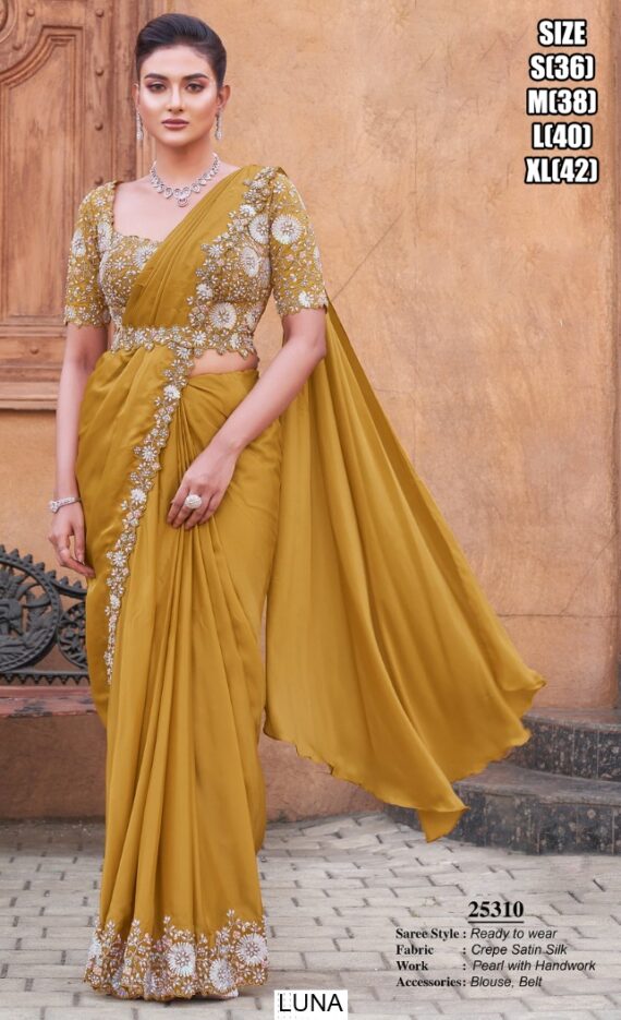 Presenting Some Outstanding Designer Party Style Ready To Wear Sarees
