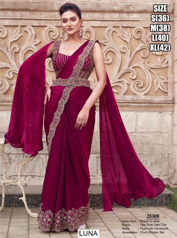 Presenting Some Outstanding Designer Party Style Ready To Wear Sarees