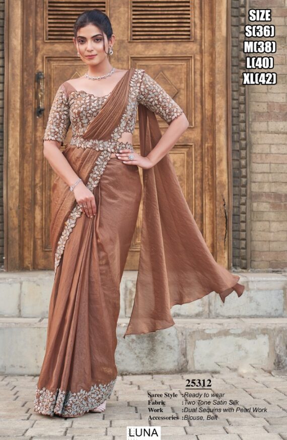 Presenting Some Outstanding Designer Party Style Ready To Wear Sarees