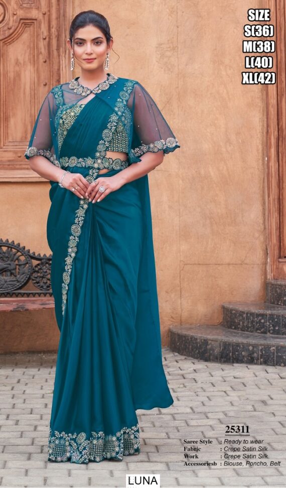 Presenting Some Outstanding Designer Party Style Ready To Wear Sarees