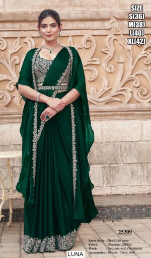 Presenting Some Outstanding Designer Party Style Ready To Wear Sarees