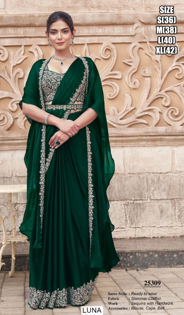 Presenting Some Outstanding Designer Party Style Ready To Wear Sarees