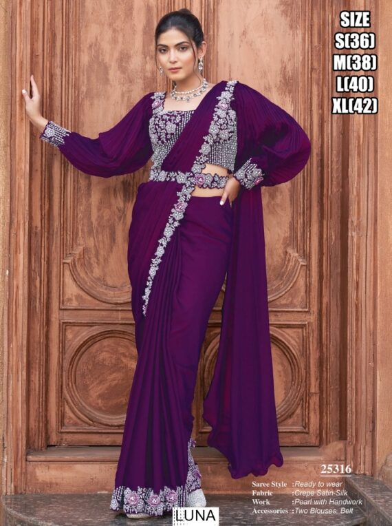 Presenting Some Outstanding Designer Party Style Ready To Wear Sarees