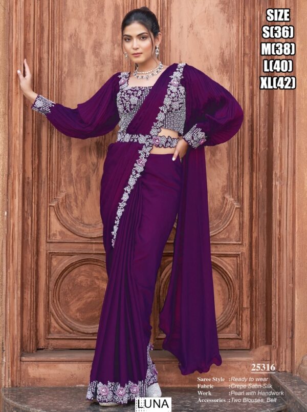 Presenting Some Outstanding Designer Party Style Ready To Wear Sarees