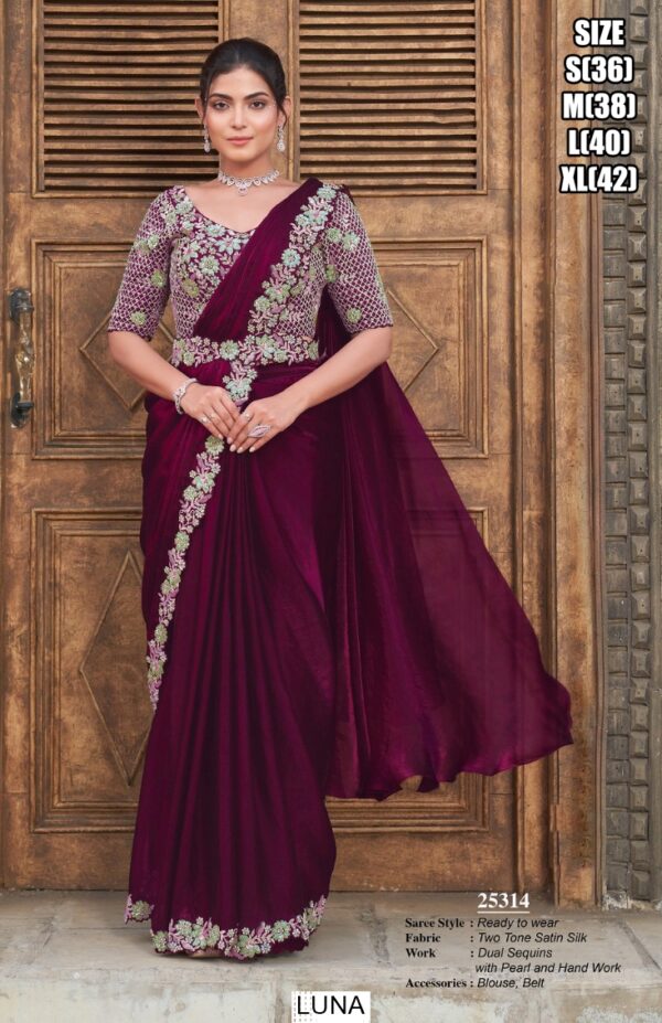 Presenting Some Outstanding Designer Party Style Ready To Wear Sarees
