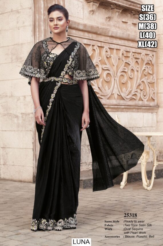 Presenting Some Outstanding Designer Party Style Ready To Wear Sarees