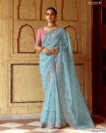 Book Online Designer Traditional Style Wedding Wear Un-Stitched Saree With Blouse