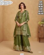 Most Trending Wedding Special Rust Bandhani Printed Plazo Style Salwar Suit With Dupatta