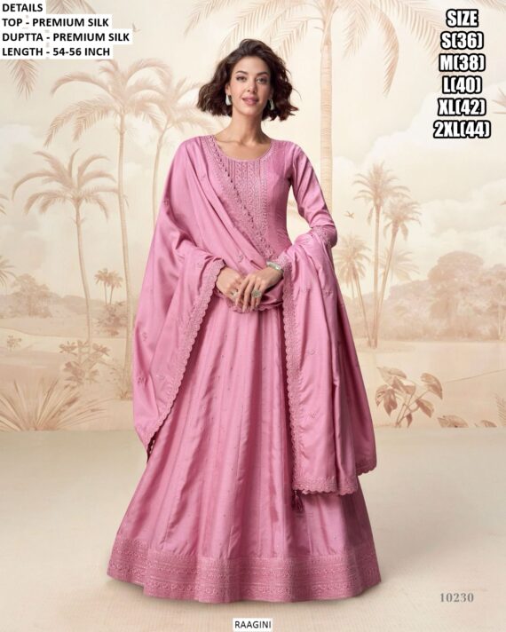 Glamorous Long Gown And Dupatta Set For Evening Wear