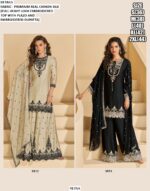 Sayuri Reyna Ivory And Black Designer Plazo Suits Latest Collection 2025