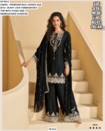 Sayuri Reyna Ivory And Black Designer Plazo Suits Latest Collection 2025