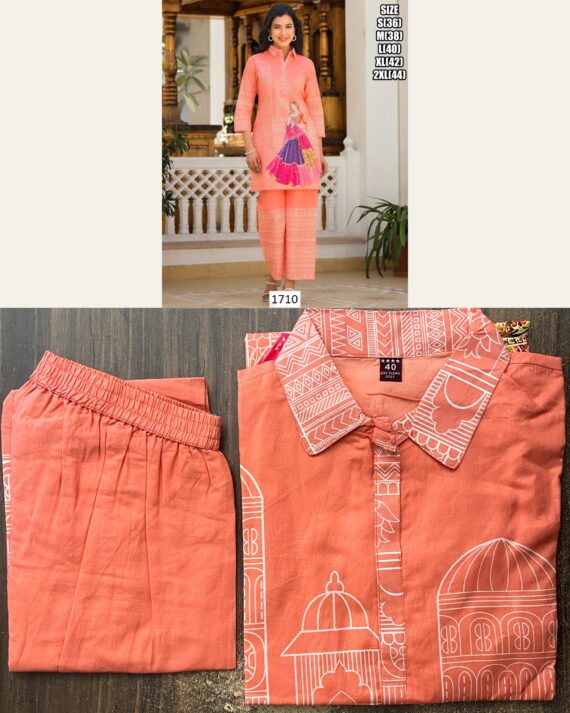 Shop Printed Cotton Co-ord Sets For Women, Perfect For Casual And Office Wear, Available Online Now!