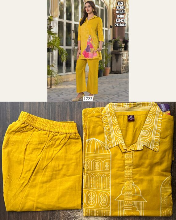 Shop Printed Cotton Co-ord Sets For Women, Perfect For Casual And Office Wear, Available Online Now!