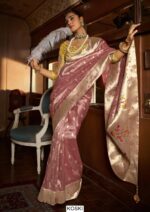 Buy New Arrivals Of Paithani Sarees With Heavy Contrast Designer Embroidered Blouse Piece