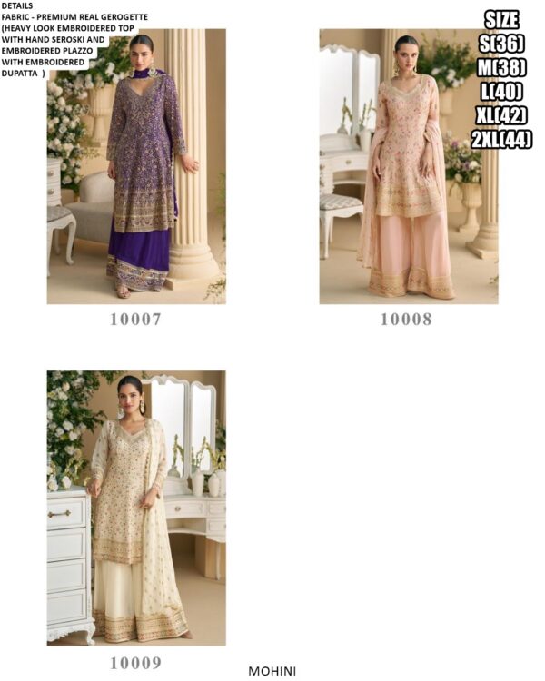 Buy Ethnicrang's Ready To Wear Women's Indian/Pakistani Style Heavy Embroidered Plazo Suits