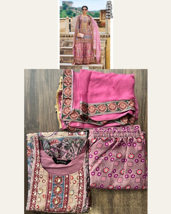 Online Shopping For Ready-To-Wear Pakistani Printed Sharara Dresses In Two Lovely Colours!