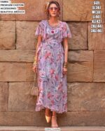 This Summer Season's New Collection, Stylish And Floral Designer One Piece Dress