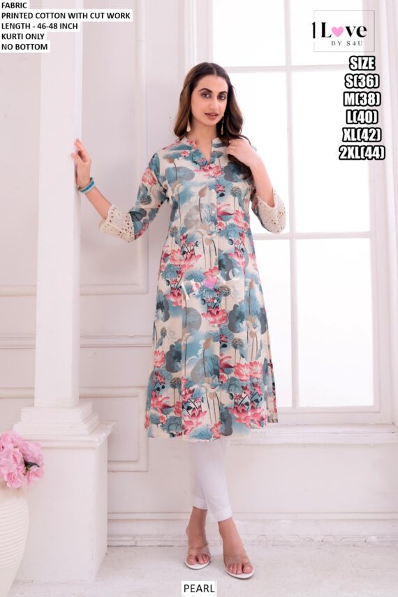 Ethnicrang's New Summer Collection, Stunning Designer Summer Wear Printed Cotton Kurtis Only!