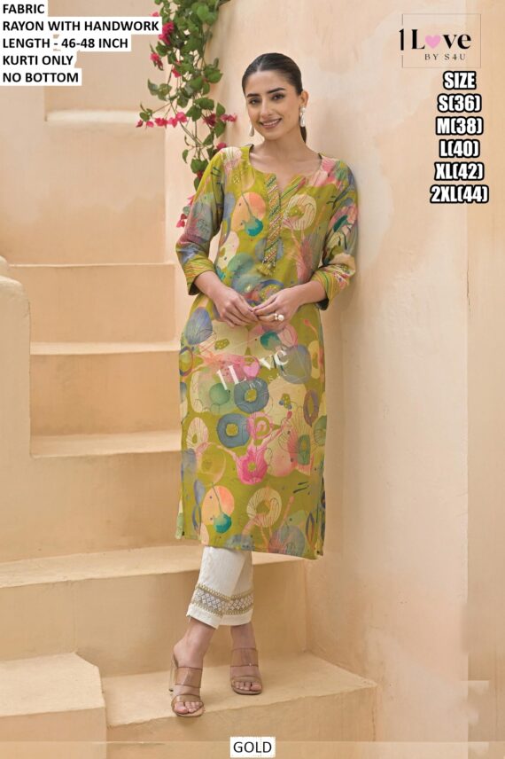 Readymade Fancy Summer Wear Straight Kurti Collection New