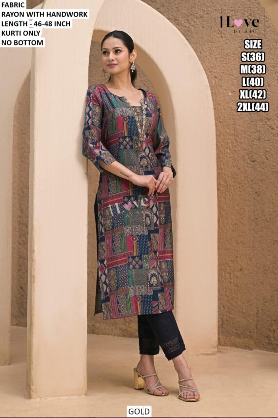 Readymade Fancy Summer Wear Straight Kurti Collection New