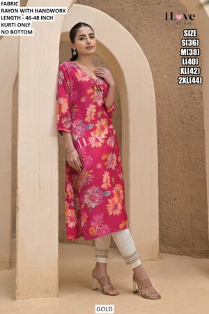 Readymade Fancy Summer Wear Straight Kurti Collection New