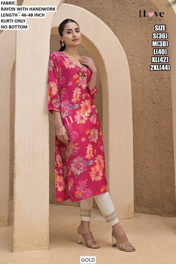 Readymade Fancy Summer Wear Straight Kurti Collection New