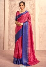 Dola Foily Silk Saree Blouse With Beautiful Print In Multicolours (Set Of Six Sarees)