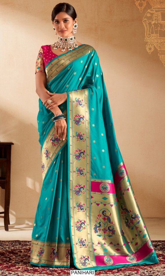 Buy Indian Wedding Sarees Online, Woven Worked Paithani Saree Collection