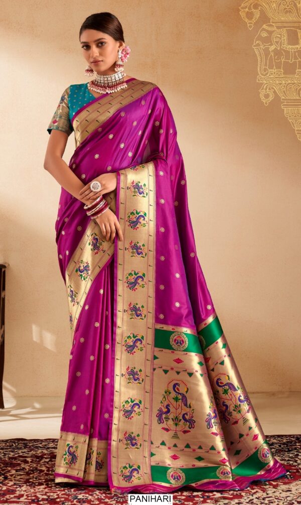 Buy Indian Wedding Sarees Online, Woven Worked Paithani Saree Collection