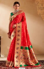 Buy Indian Wedding Sarees Online, Woven Worked Paithani Saree Collection