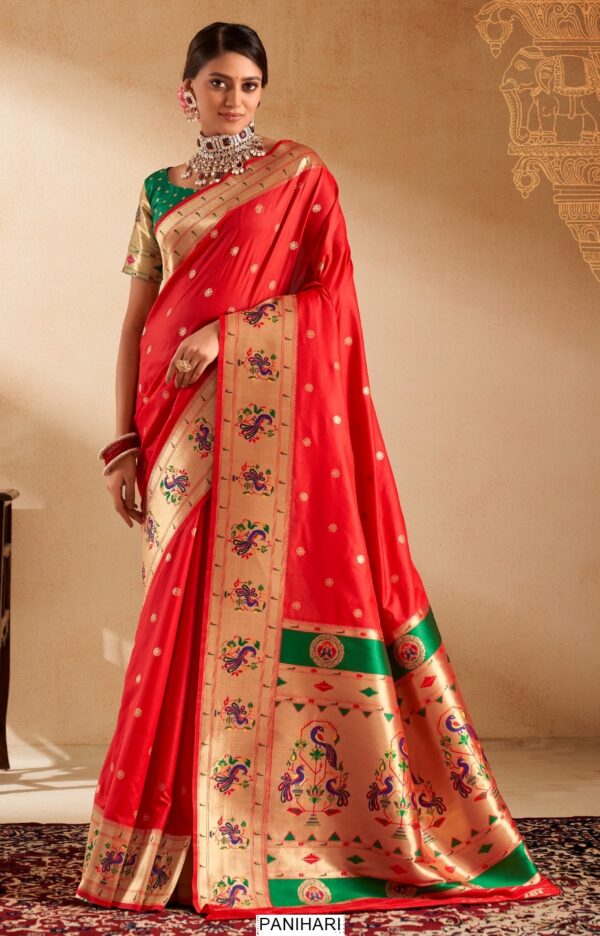 Buy Indian Wedding Sarees Online, Woven Worked Paithani Saree Collection