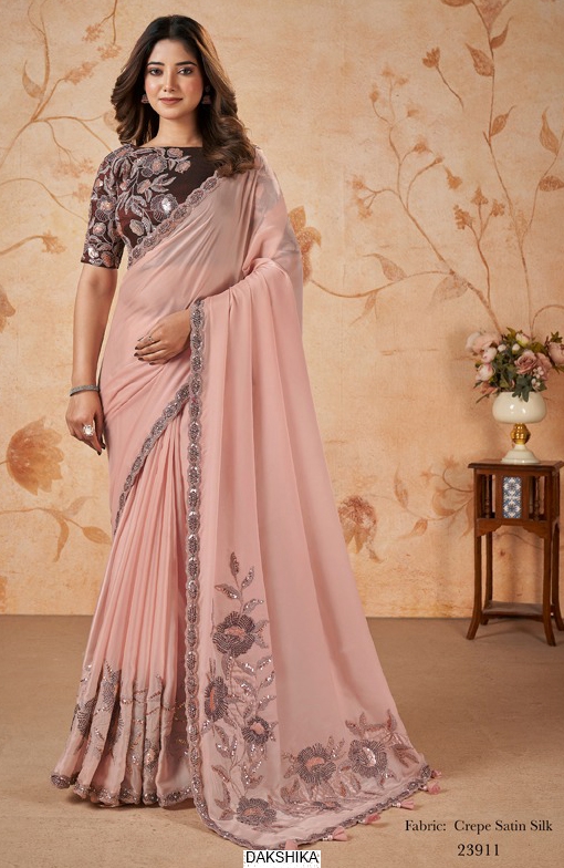 Introducing Our Elegant Party Wear Designer Un-Stitched Saree Collection 2025