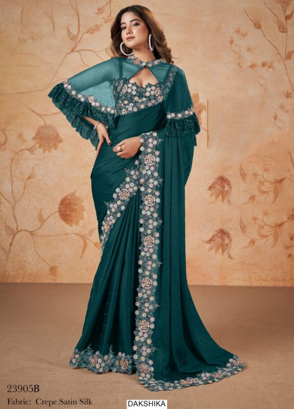 Introducing Our Elegant Party Wear Designer Un-Stitched Saree Collection 2025