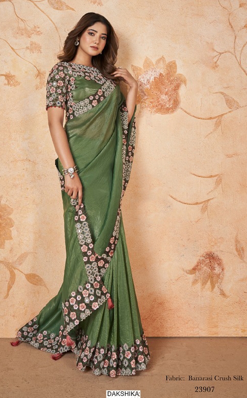 Introducing Our Elegant Party Wear Designer Un-Stitched Saree Collection 2025