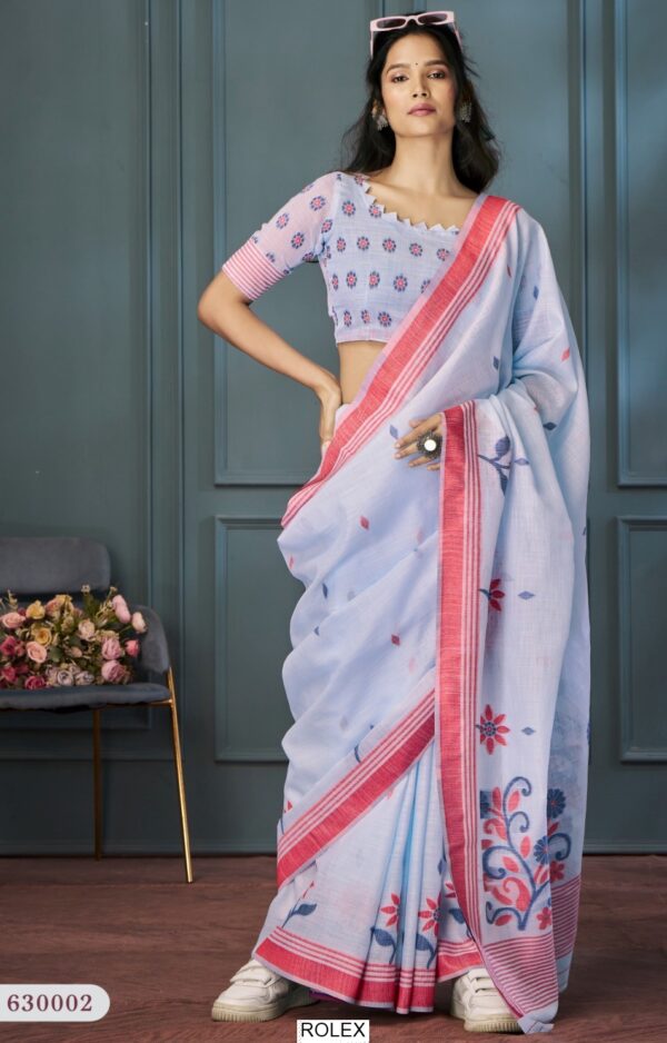 Handloom Linen Sarees Presenting By Ethnicrang With Beautiful Weaving